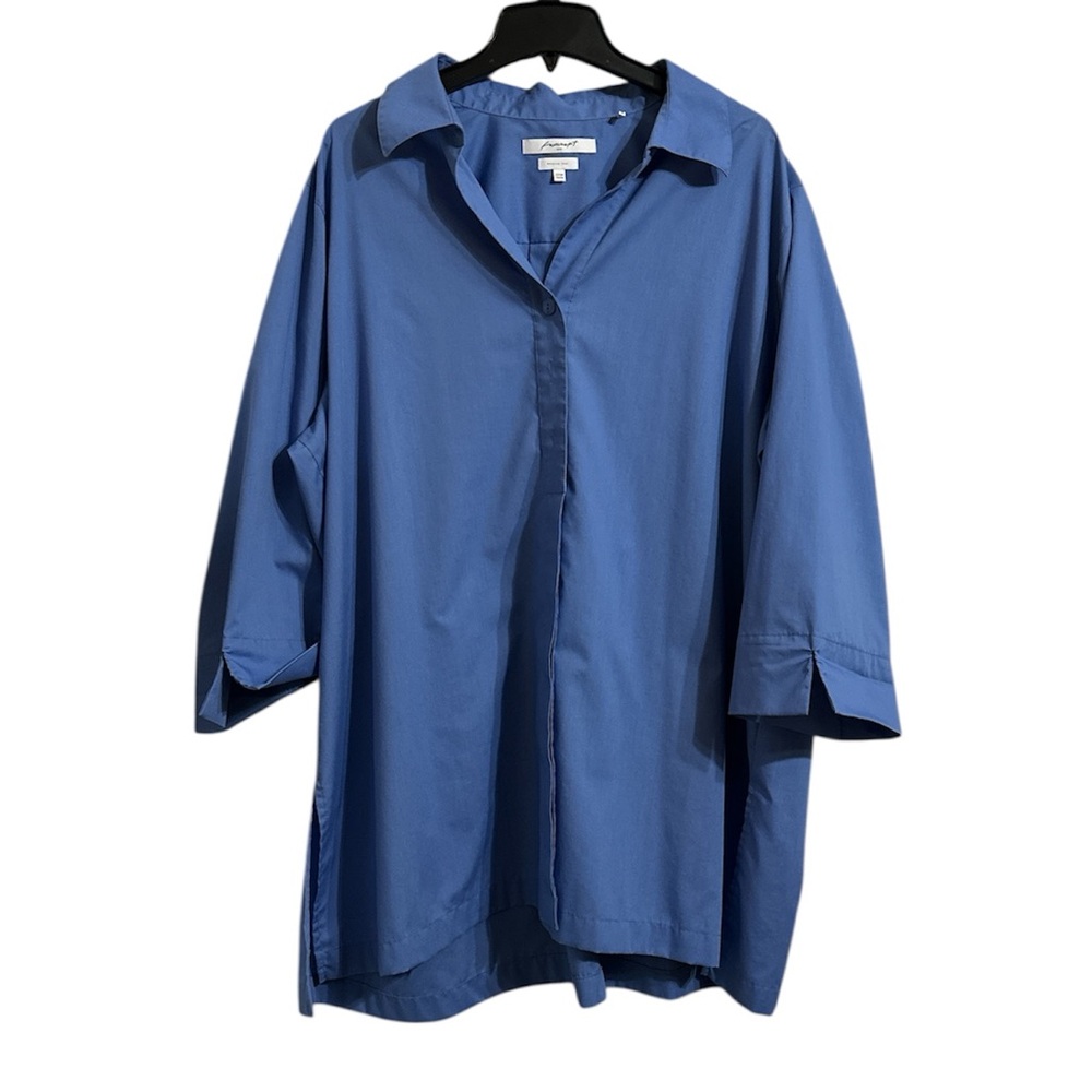 FOXCROFT Wrinkle Free Button Down Blue Size 22W